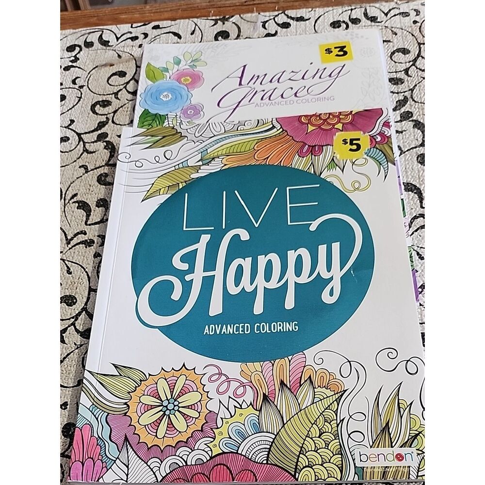 Live Happy / Amazing Grace Advanced Coloring Books